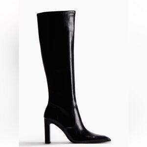 H&M Coated Black Knee-High Women's Boots